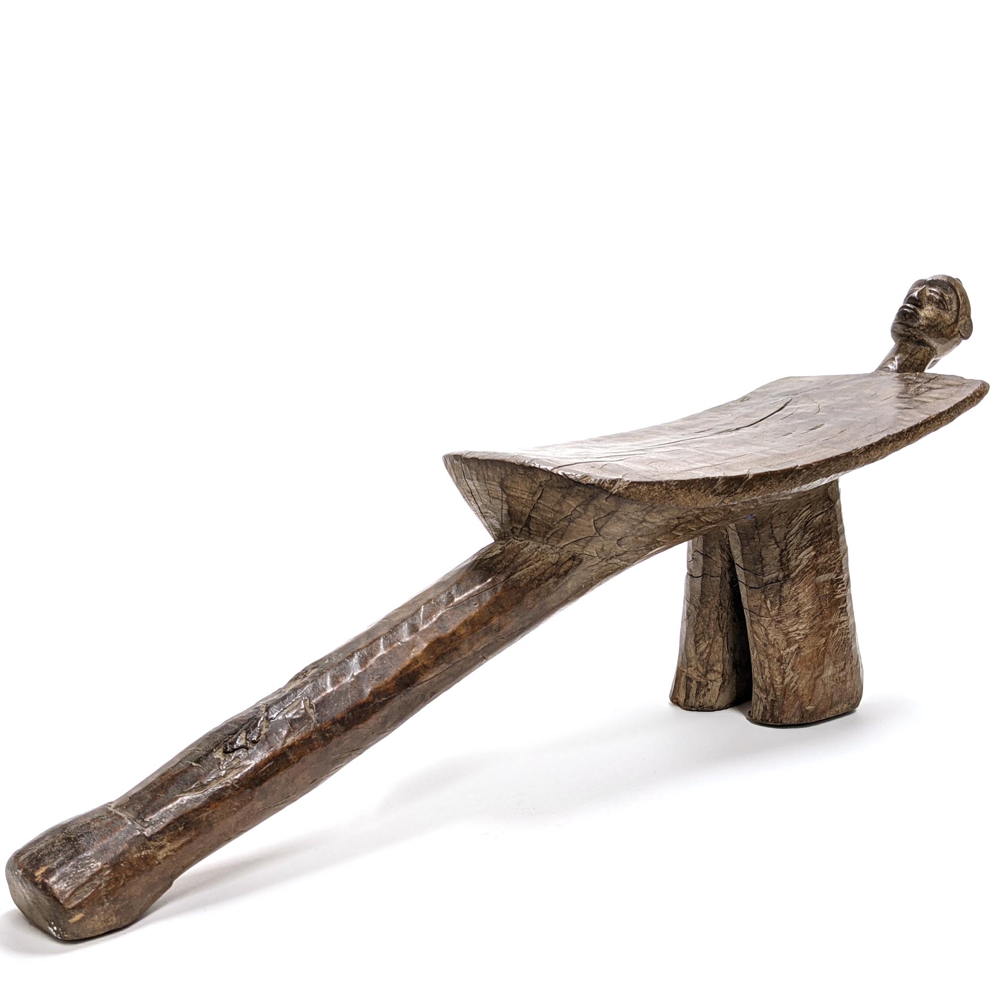 ロビ族腰掛け 全長66cm アフリカの家具 スツール 椅子 (c080-23