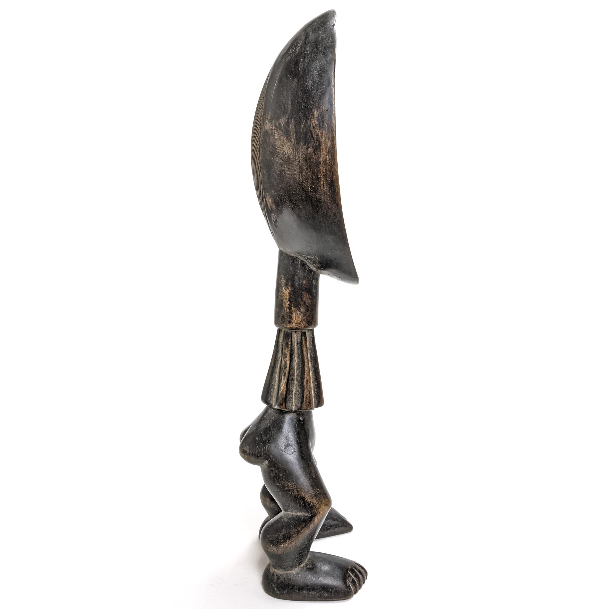 ダン族スプーン像 46cm プリミティブアート 彫像 (c082-01) - アフリカ