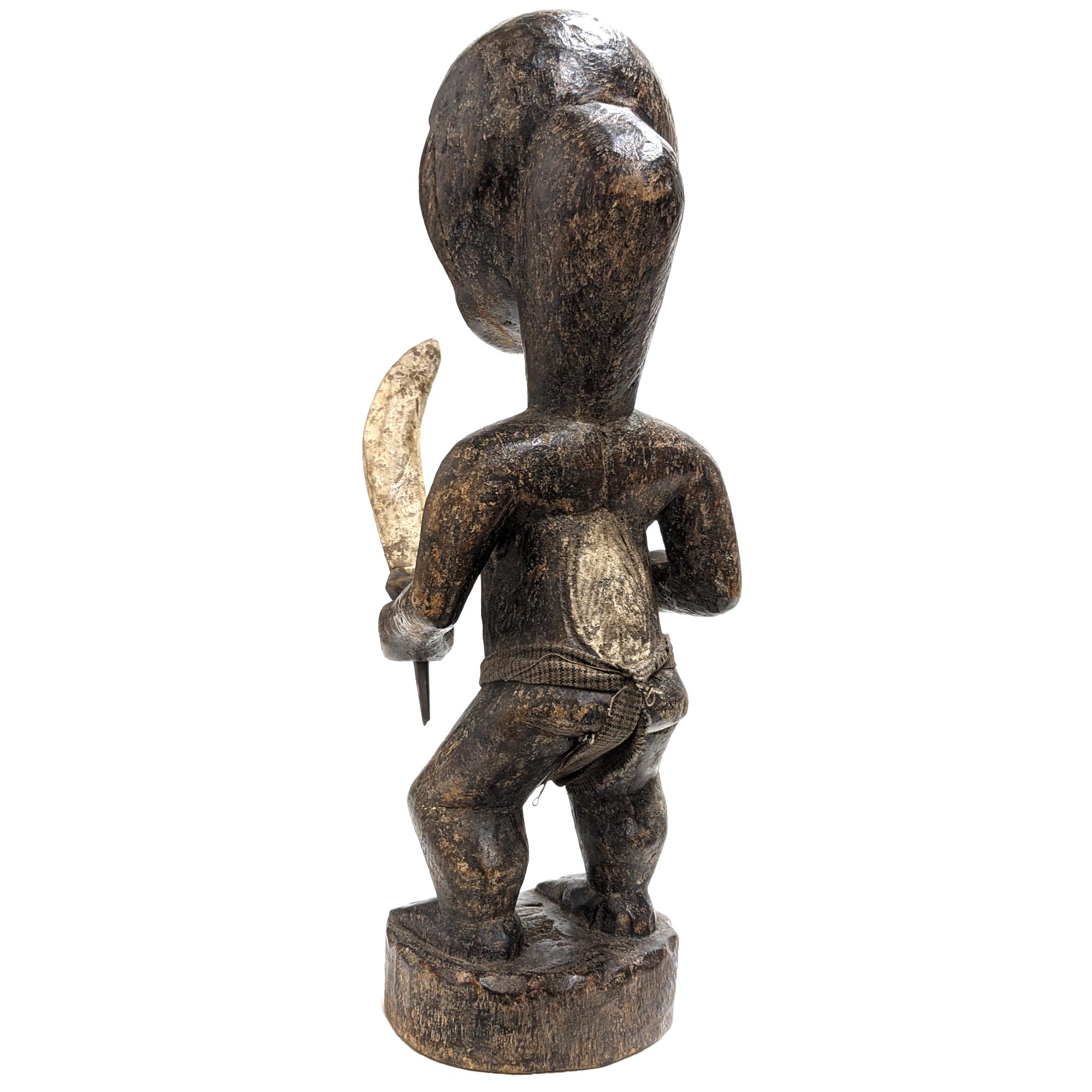 ウェ族戦士像 36cm アフリカ 人形 プリミティブアート 彫像 (c162