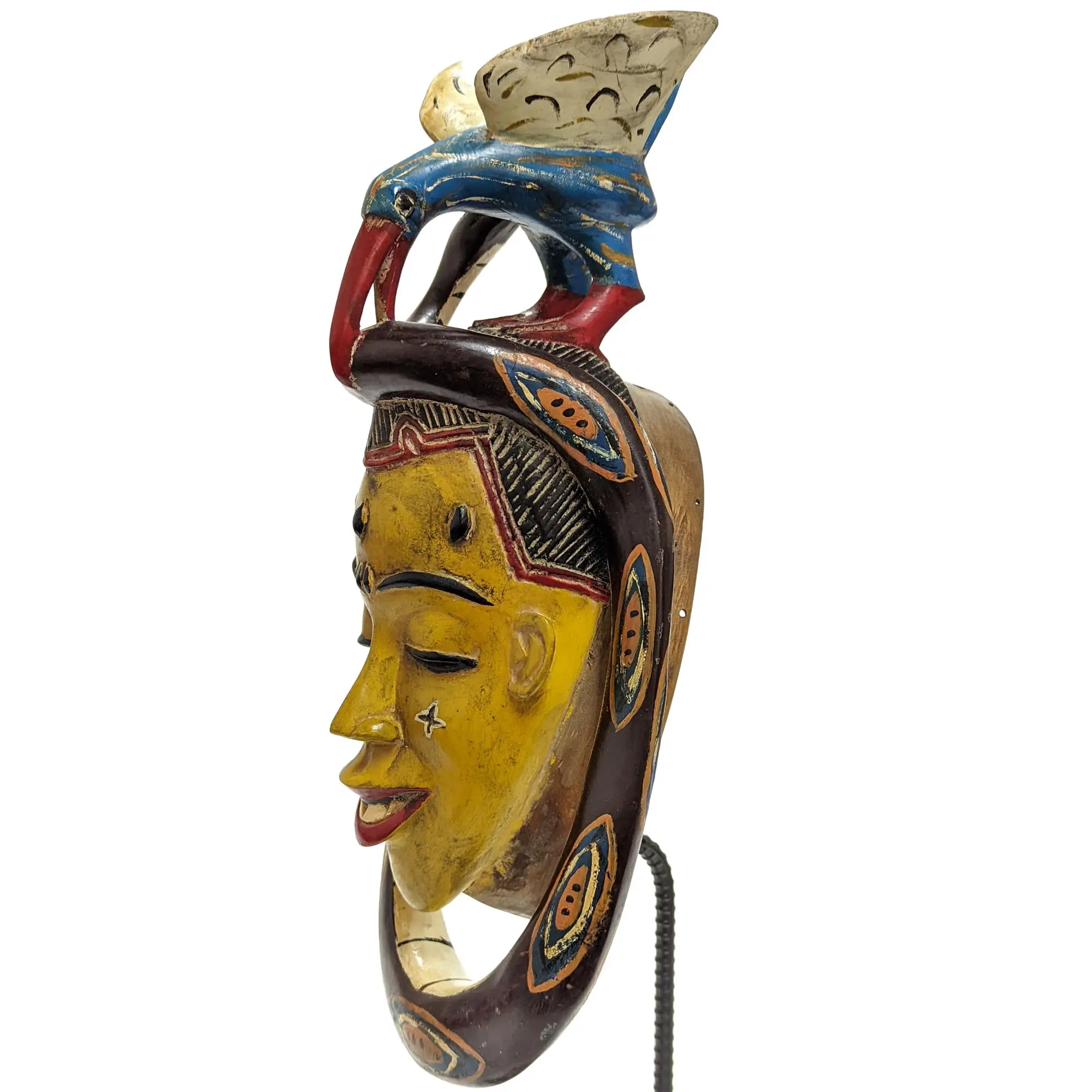 アフリカ コンゴ 木彫り 仮面 バコンゴのマスク<アフリカの仮面(木彫り