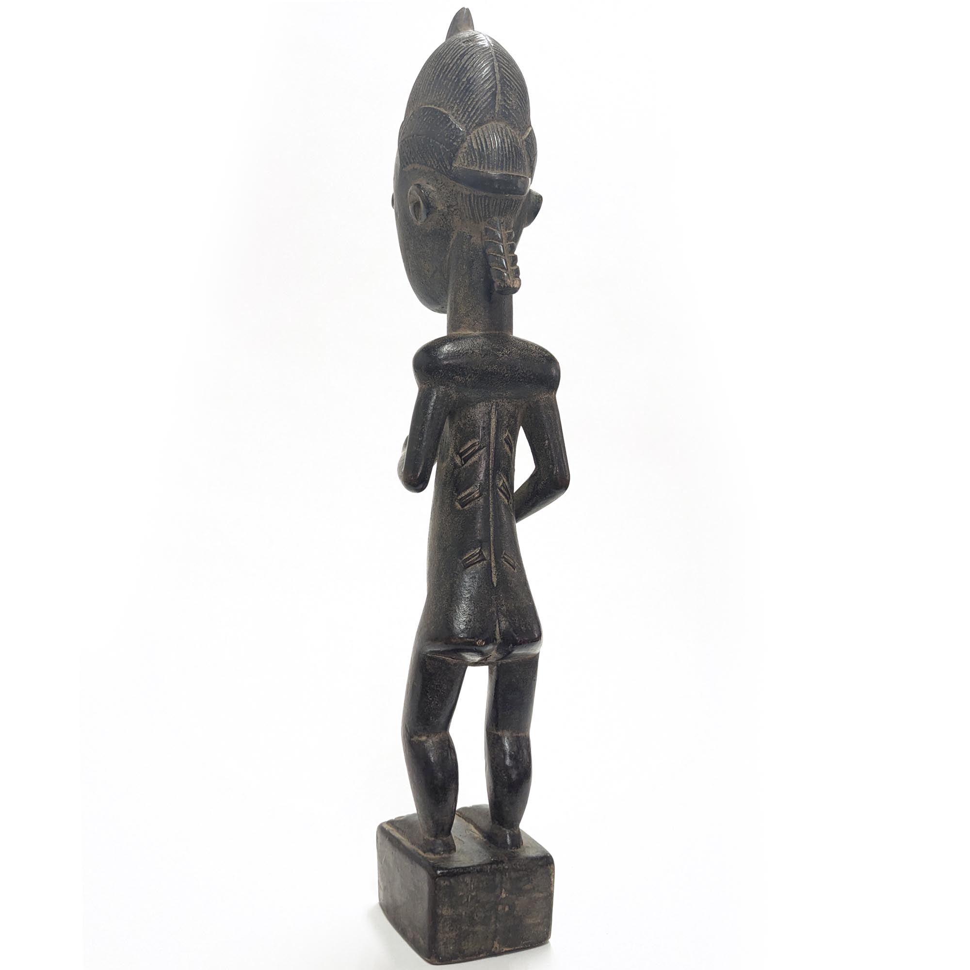 バウレ族女性立像 55cm アフリカン プリミティブアート （n330-02 