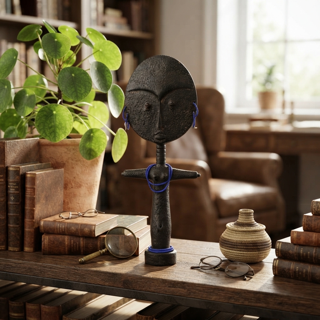 アシャンティ族「アクワバ」 30cm 子宝祈願像  （n330-05）（AI生成イメージ）