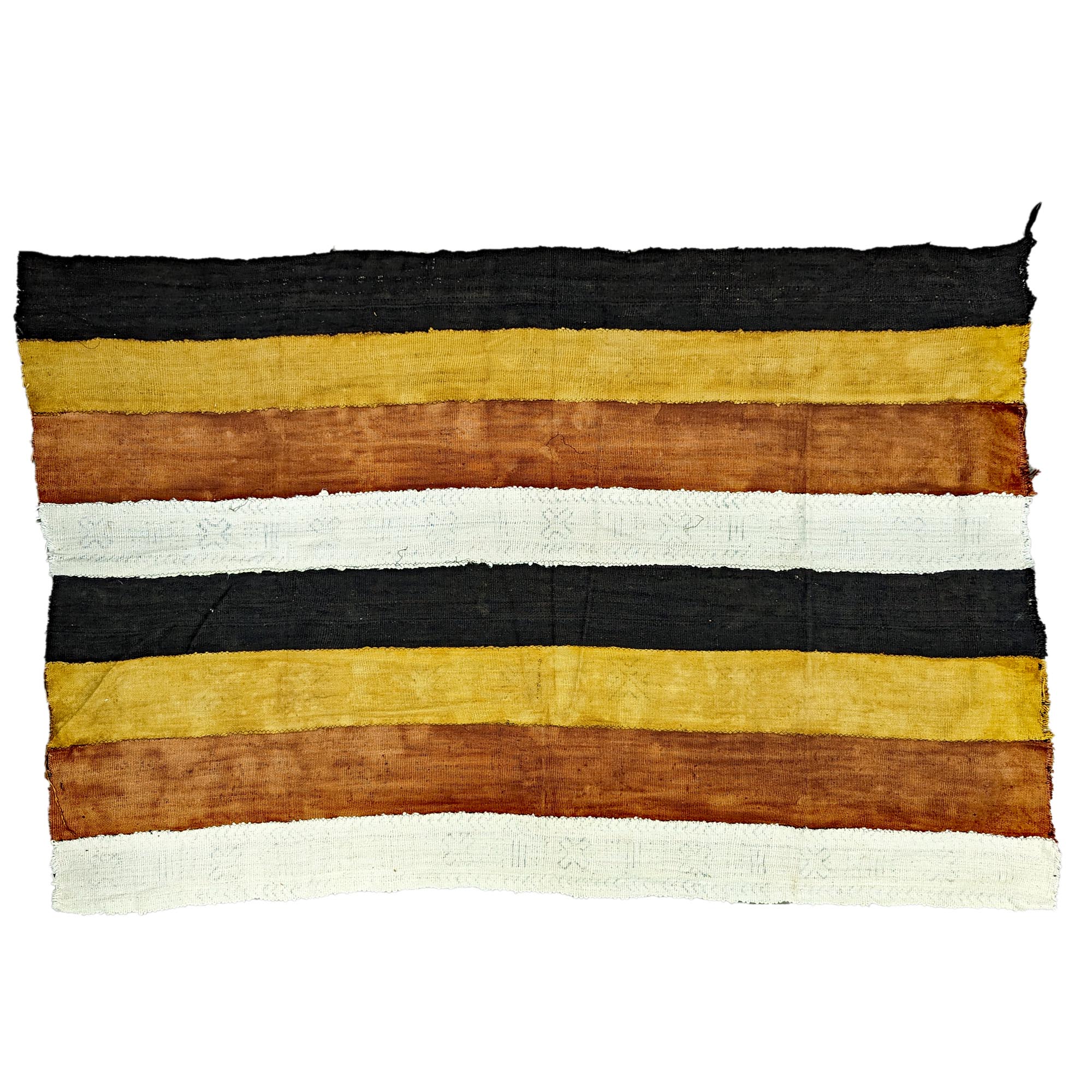 泥染め 手織り ボゴラン布 アフリカ綿100％ 手紡ぎ糸（長さ：155cm 