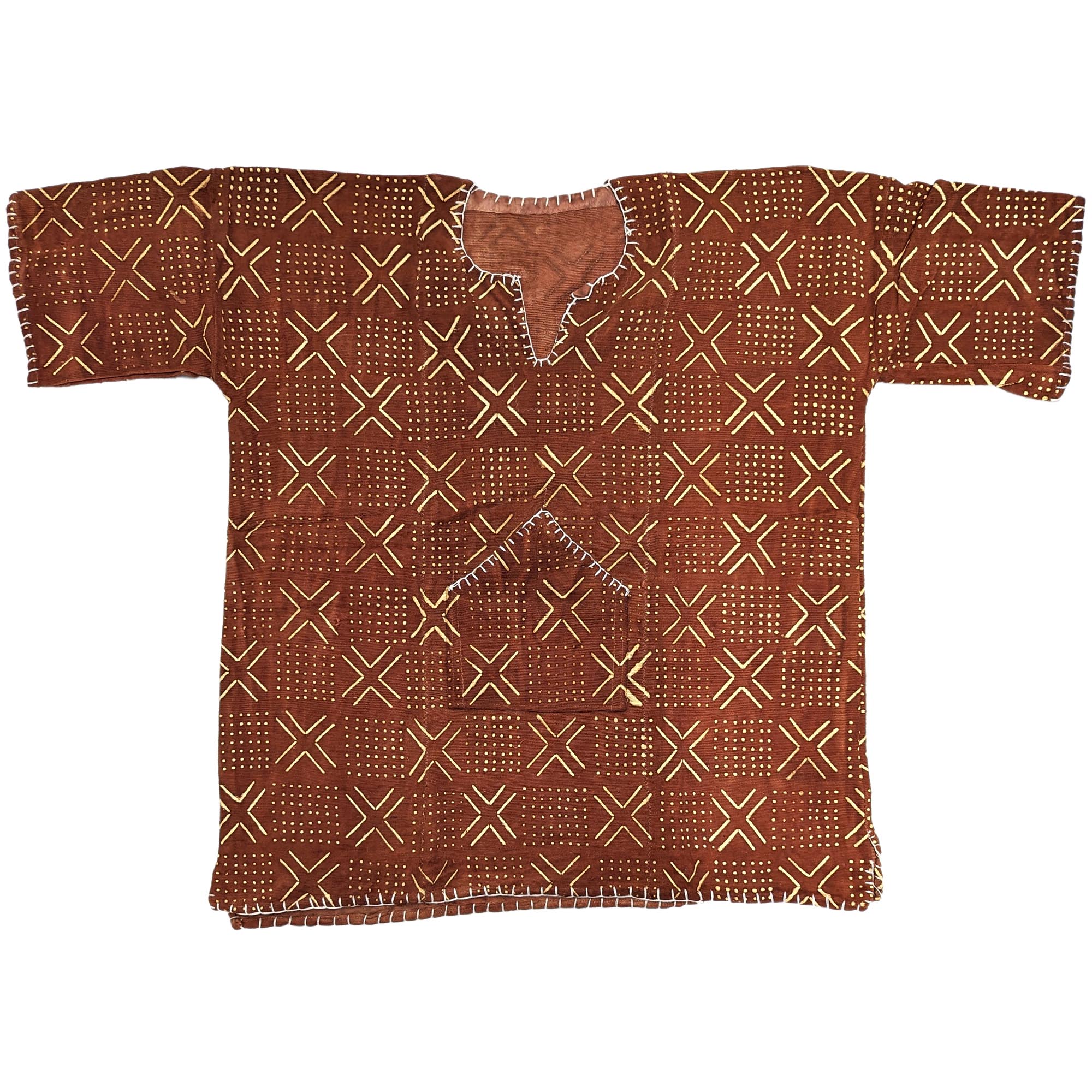 泥染め ボゴラン 大型サイズ シャツ アフリカン民族衣装 （p250-21） - アフリカ雑貨店 アフロモード