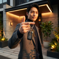 アフリカン ブロンズ キーホルダー （p785-03）（AI生成イメージ）