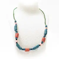 Alternative view of アフリカン ネックレス 再生ガラスビーズ  （r104-04）