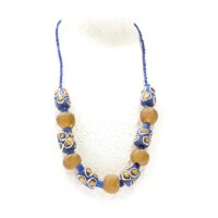 Alternative view of アフリカン ネックレス 再生ガラスビーズ  （r104-09）