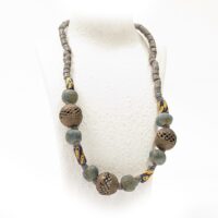 Alternative view of アフリカン ネックレス 再生ガラス+真鍮ビーズ  （r104-12）