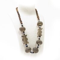 Alternative view of アフリカン ネックレス 再生ガラス+真鍮ビーズ  （r104-13）