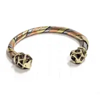 Alternative view of アフリカン メタリック 大型 ブレスレット 金属バングル （r131-15）