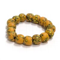 Alternative view of アフリカン  再生ガラスビーズ ブレスレット ゴム芯 （r131-20）