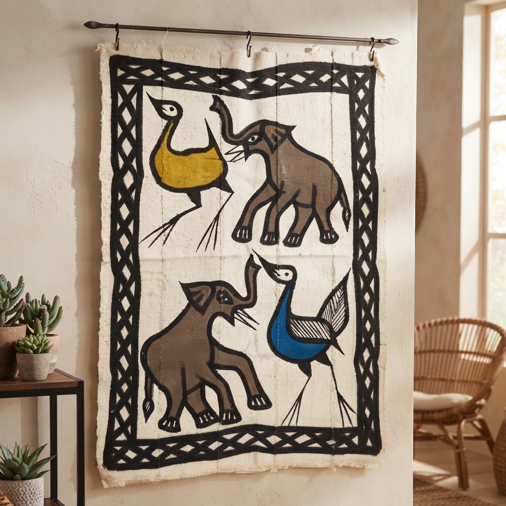 セヌフォ族 コロゴ布 95cm アフリカンファブリック （r133-18）（AI生成イメージ）