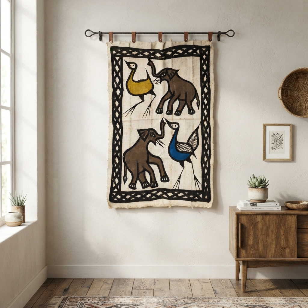 セヌフォ族 コロゴ布 95cm アフリカンファブリック （r133-18）（AI生成イメージ）