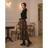 アフリカン パッチワーク パーニュ スカート （r133-29）（AI生成イメージ）