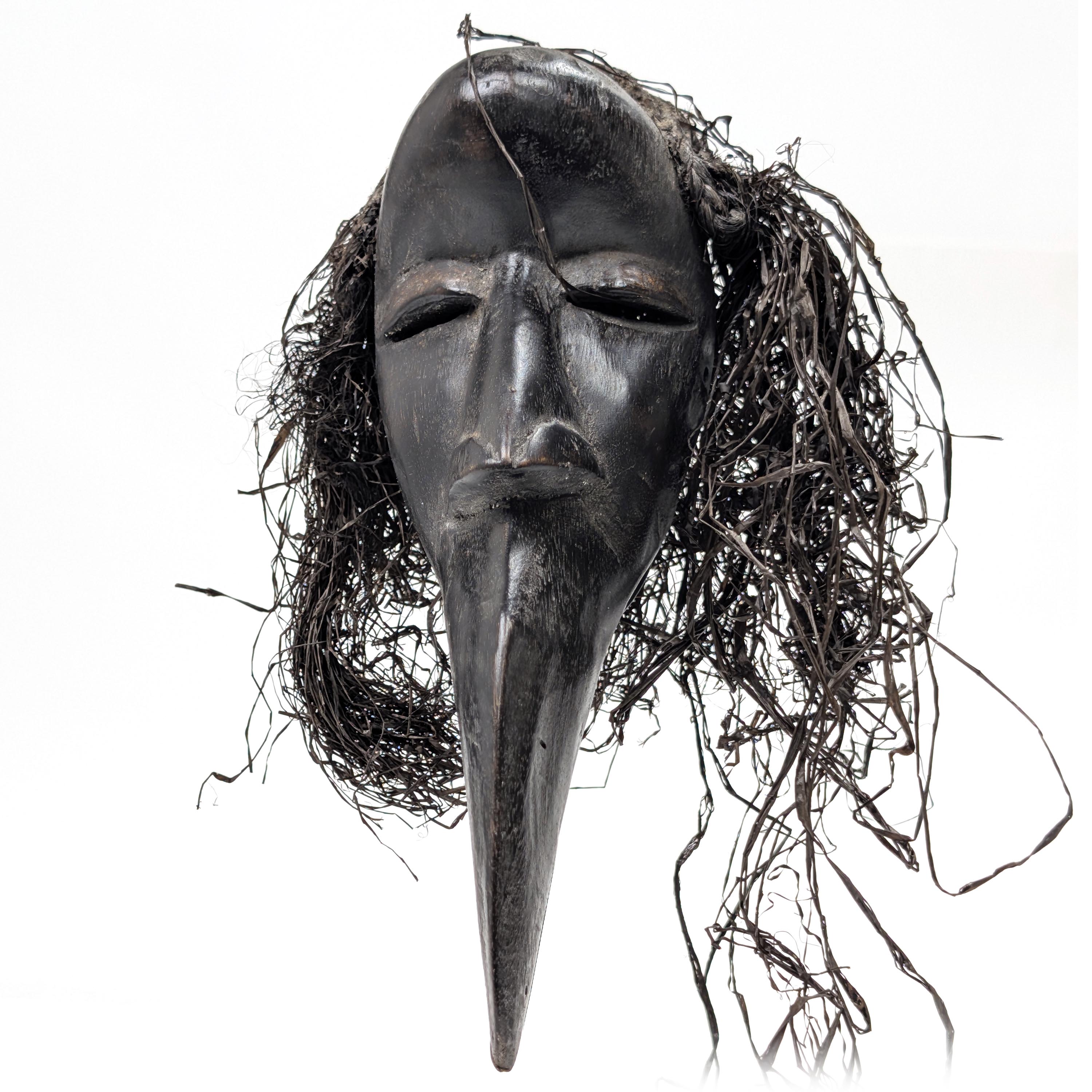 ダン族小型マスク 25cm アフリカン仮面 アート （r153-02）