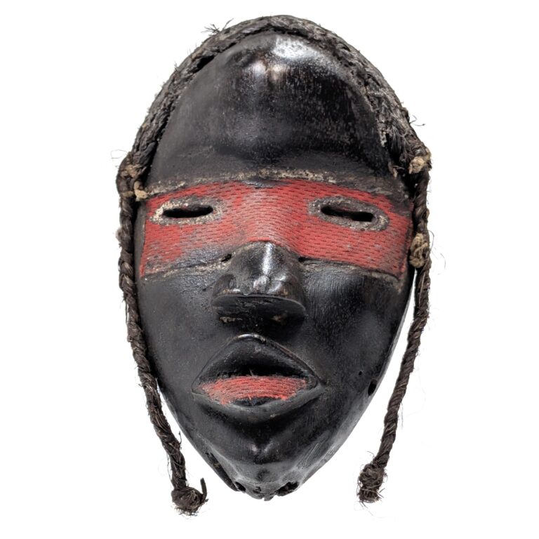 ダン族小型マスク 15cm アフリカン仮面 アート （r153-03） - アフリカ