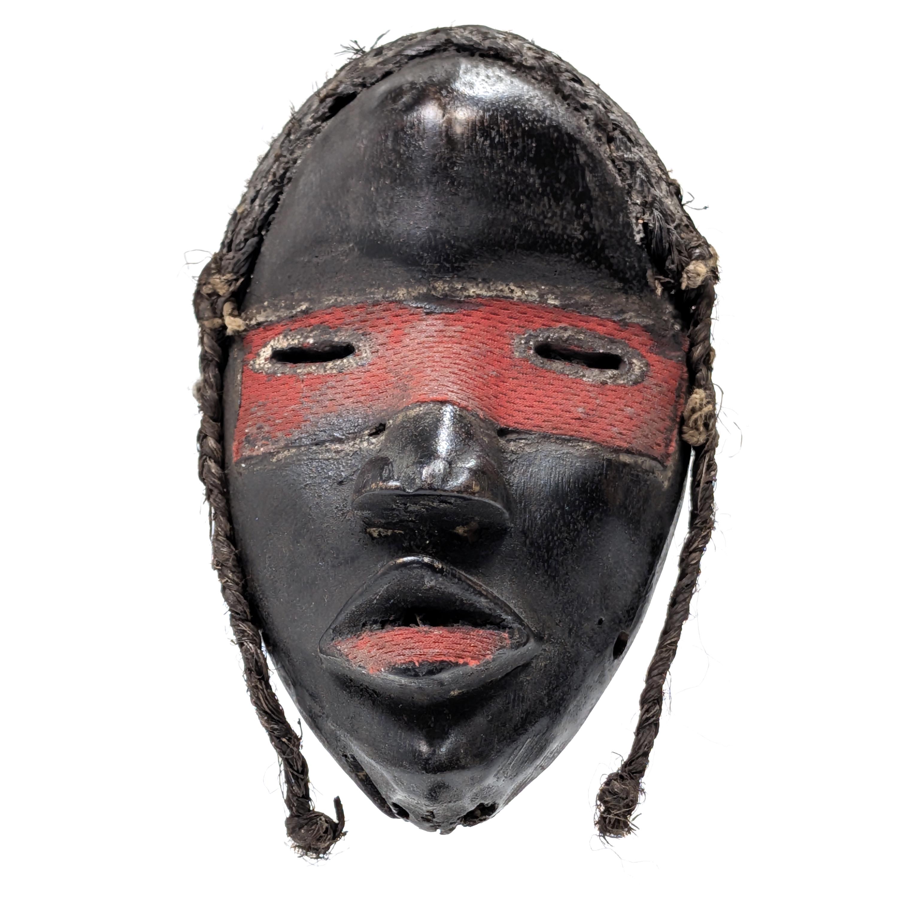 ダン族小型マスク 15cm アフリカン仮面 アート （r153-03）