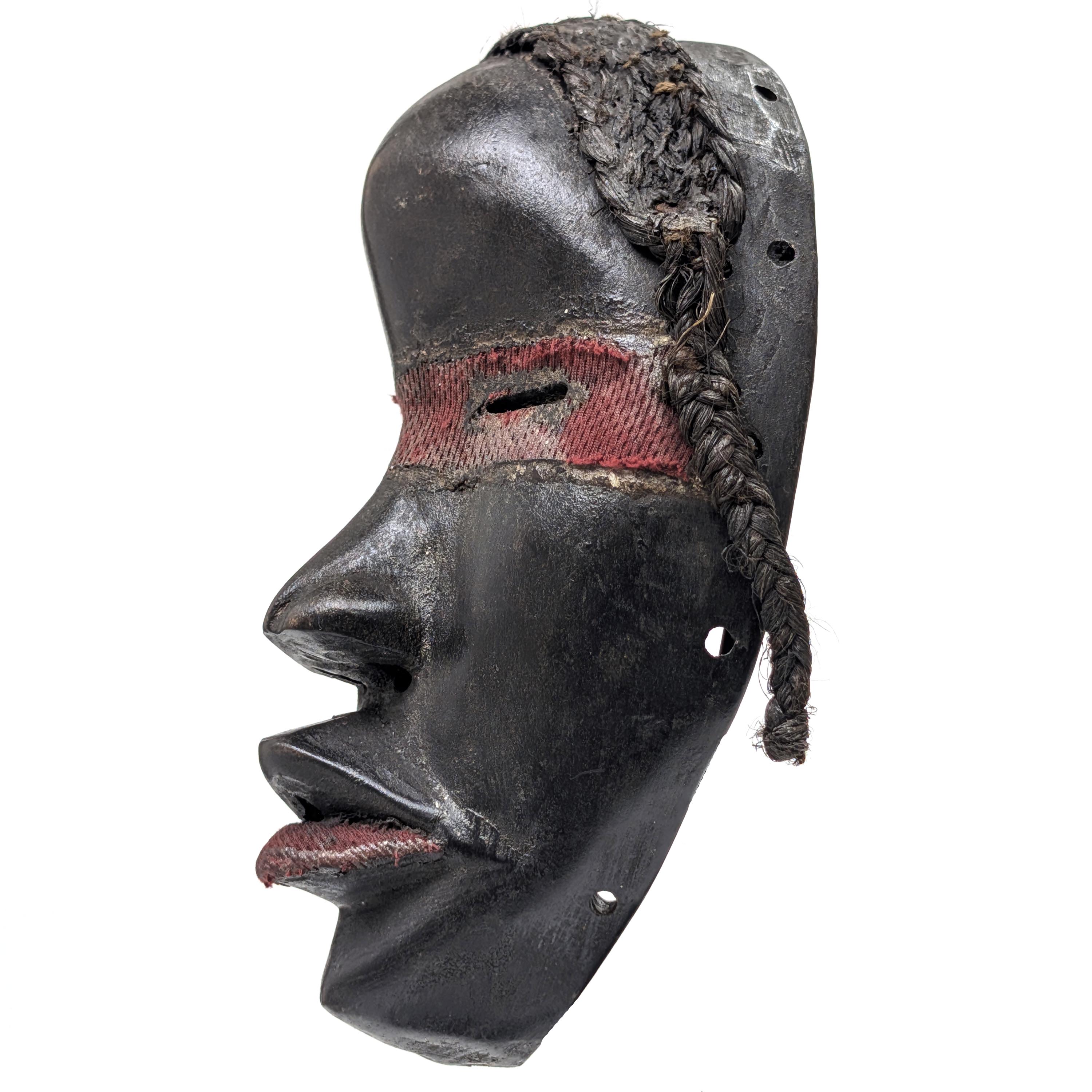 アフリカン美術黒檀　顔マスク木刀　本革コ−スタ− アフリカン美術黒檀 顔マスク木刀 本革コ−スタ− アフリカン