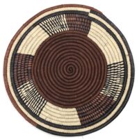 アフリカの水草製 渦巻きトレー なべ敷き (r153-22)