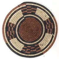 Alternative view of アフリカの水草製 渦巻きトレー なべ敷き （r153-26）