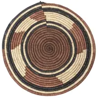 アフリカの水草製 渦巻きトレー なべ敷き (r153-27)