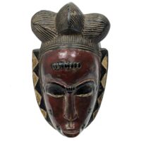 Alternative view of バウレ族小型マスク 24cm アフリカン仮面 アート （r155-21）