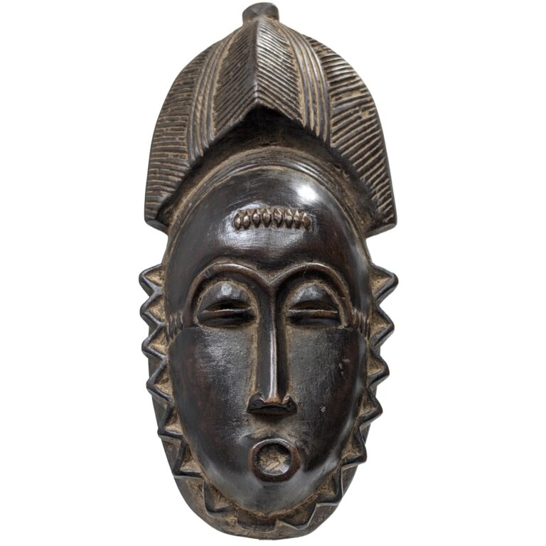 バウレ族小型マスク 28cm アフリカン仮面 アート （r155-24