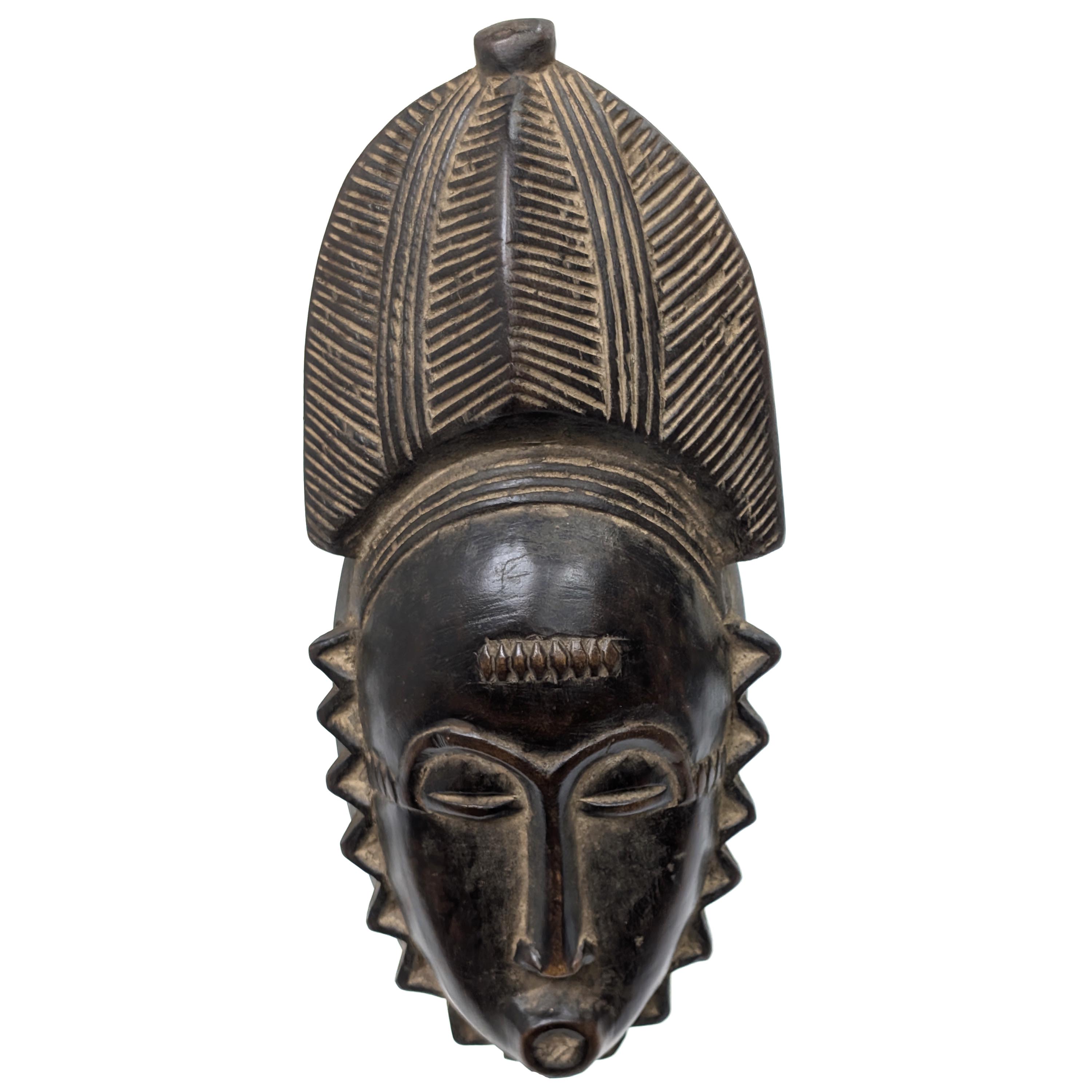 アフリカマスク バウレ族 仮面 C アフリカ コートジボワール バウレ族