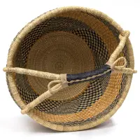 Alternative view of ブルキナバスケット XLサイズ 丸かごタイプ アフリカ産 （r160-03）