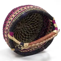 Alternative view of ブルキナバスケットmini 丸かごタイプ アフリカ産 （r160-07）
