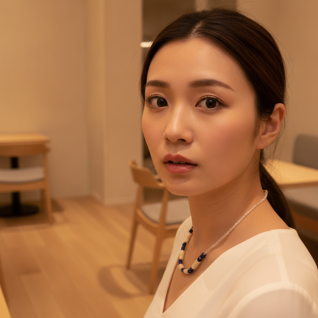 アフリカン ネックレス 再生ガラスビーズ  （r163-12）（AI生成イメージ）