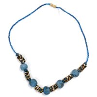 Alternative view of アフリカン ネックレス 再生ガラスビーズ  （r163-14）