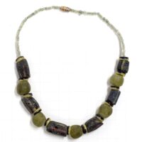 Alternative view of アフリカン ネックレス 再生ガラスビーズ  （r163-15）