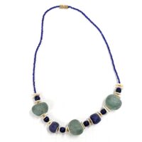 Alternative view of アフリカン ネックレス 再生ガラスビーズ  （r163-16）