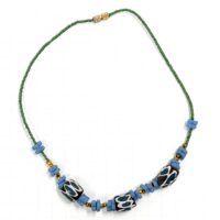Alternative view of アフリカン ネックレス 再生ガラスビーズ  （r163-17）