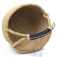 Alternative view of ブルキナバスケット Lサイズ 丸かごタイプ アフリカ産 （r163-20）