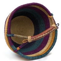 Alternative view of ブルキナバスケット XLサイズ 丸かごタイプ アフリカ産 （r163-21）