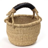 ブルキナバスケットmini 丸かごタイプ アフリカ産 (r163-24)