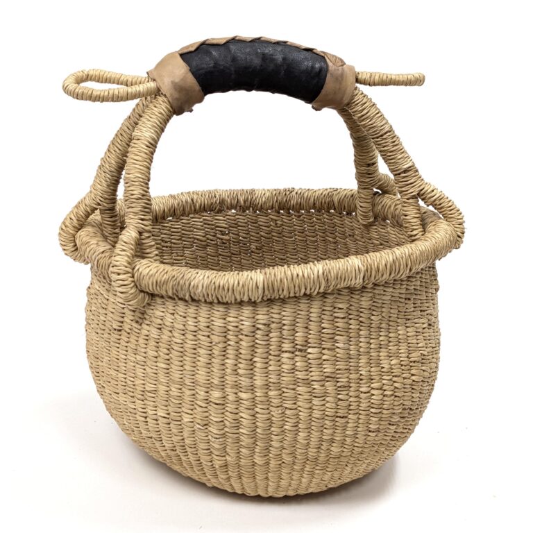 ブルキナバスケットmini 丸かごタイプ アフリカ産 （r163-27