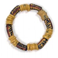 Alternative view of アフリカン  再生ガラスビーズ ブレスレット ゴム芯 （r211-08）