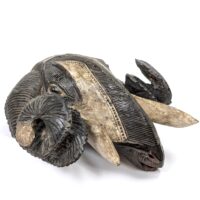 バウレ族牡羊マスク 36cm アフリカンアート 仮面 バウレ族牡羊マスク 33cm アフリカンアート 仮面 （r211-19