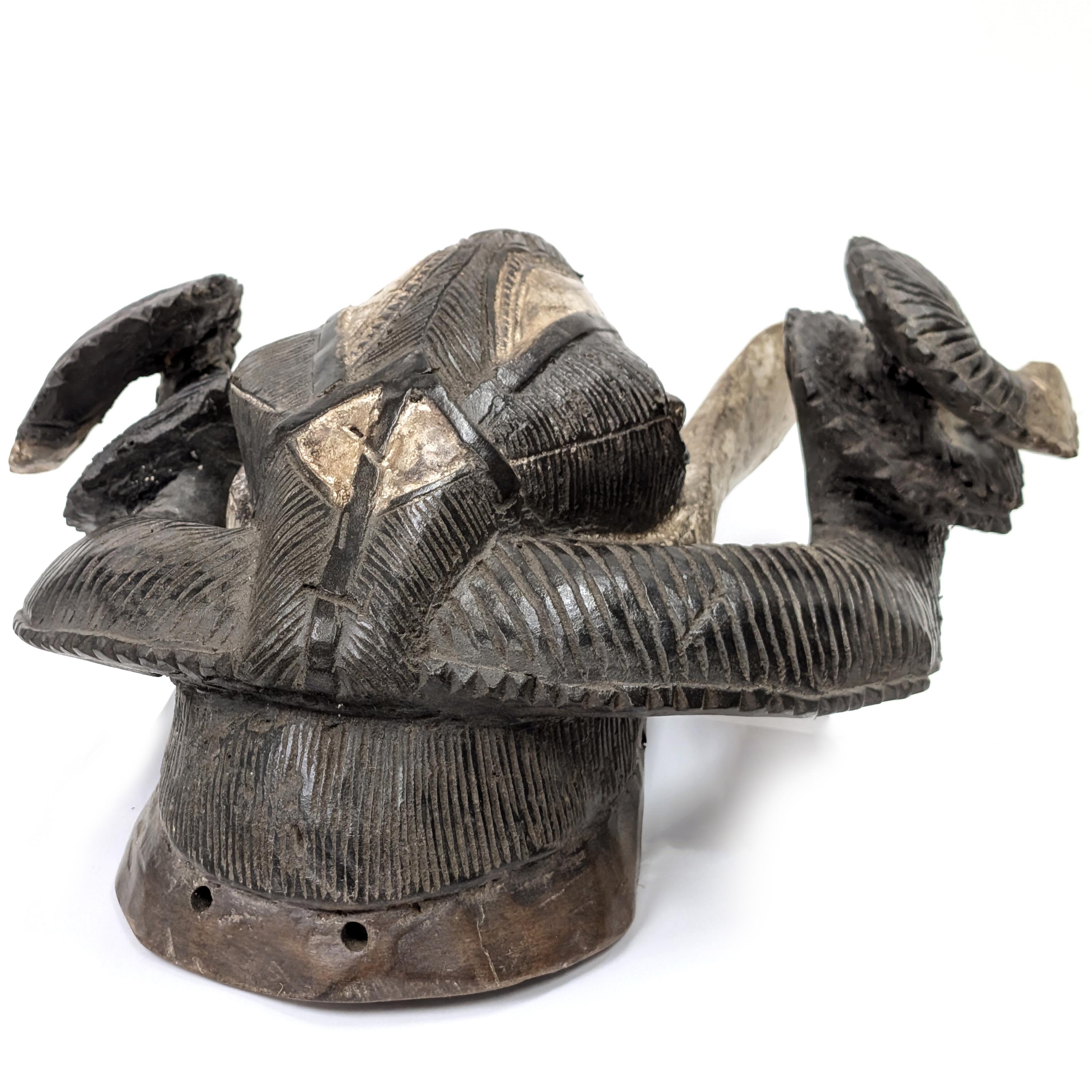 バウレ族牡羊マスク 33cm アフリカンアート 仮面 （r211-19