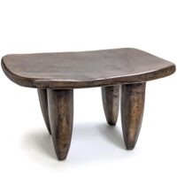 セヌフォ族巨大腰掛　座面59×36cm　アフリカのテーブル 家具 （r211-21）