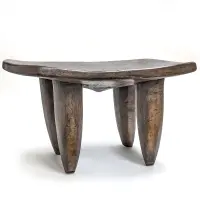 Alternative view of セヌフォ族巨大腰掛　座面59×36cm　アフリカのテーブル 家具 （r211-21）