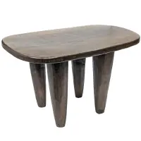 セヌフォ族巨大腰掛　座面67×46cm　アフリカのテーブル 家具 （r211-33）