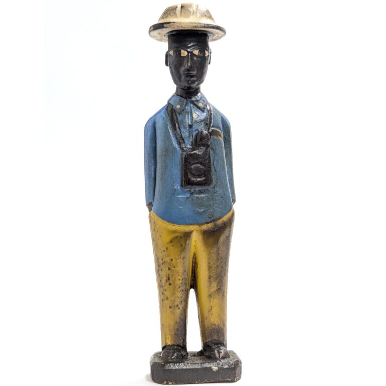 19世紀・コートジボワール「木彫・少年像」アフリカ・民族人形・コロン・木彫彩色 19世紀・コートジボワール「木彫・少年像」アフリカ・民族人形