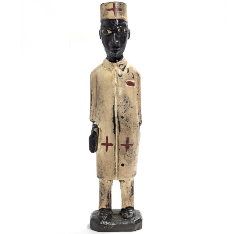 コロン人形 29cm アフリカ 木彫像 （r216-03） - アフリカ雑貨店