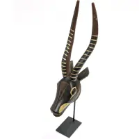 Alternative view of モシ族アンティロープマスク 39cm スタンド付 アフリカ 仮面 アート （r216-04）
