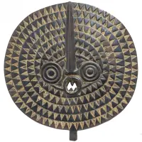 ボボ族ワニマスク 54cm スタンド付 アフリカ 仮面 アート （r105