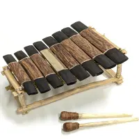 ミニ バラフォン ブルキナファソ製 8音 アフリカの打楽器 （r216-12）